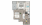 A4 - 1 bedroom floorplan layout with 1 bath and 750 square feet.